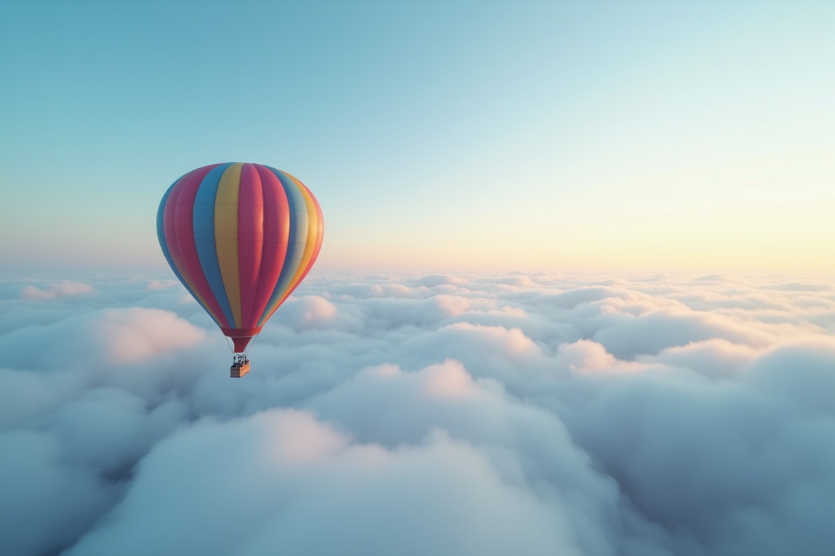 montgolfière nuages